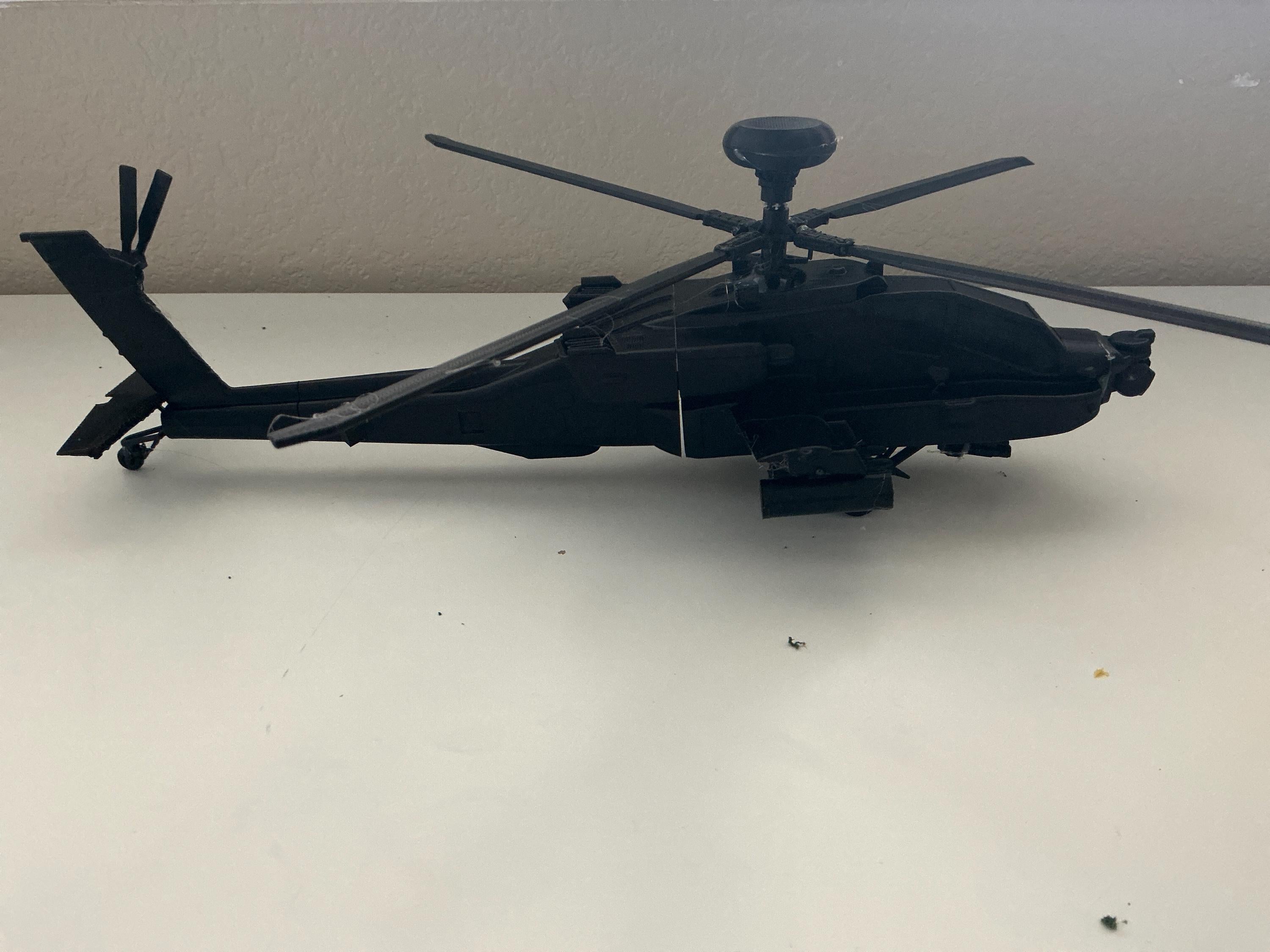 Realistic Apache Helicopter Toy - Kid's Army Vehicle