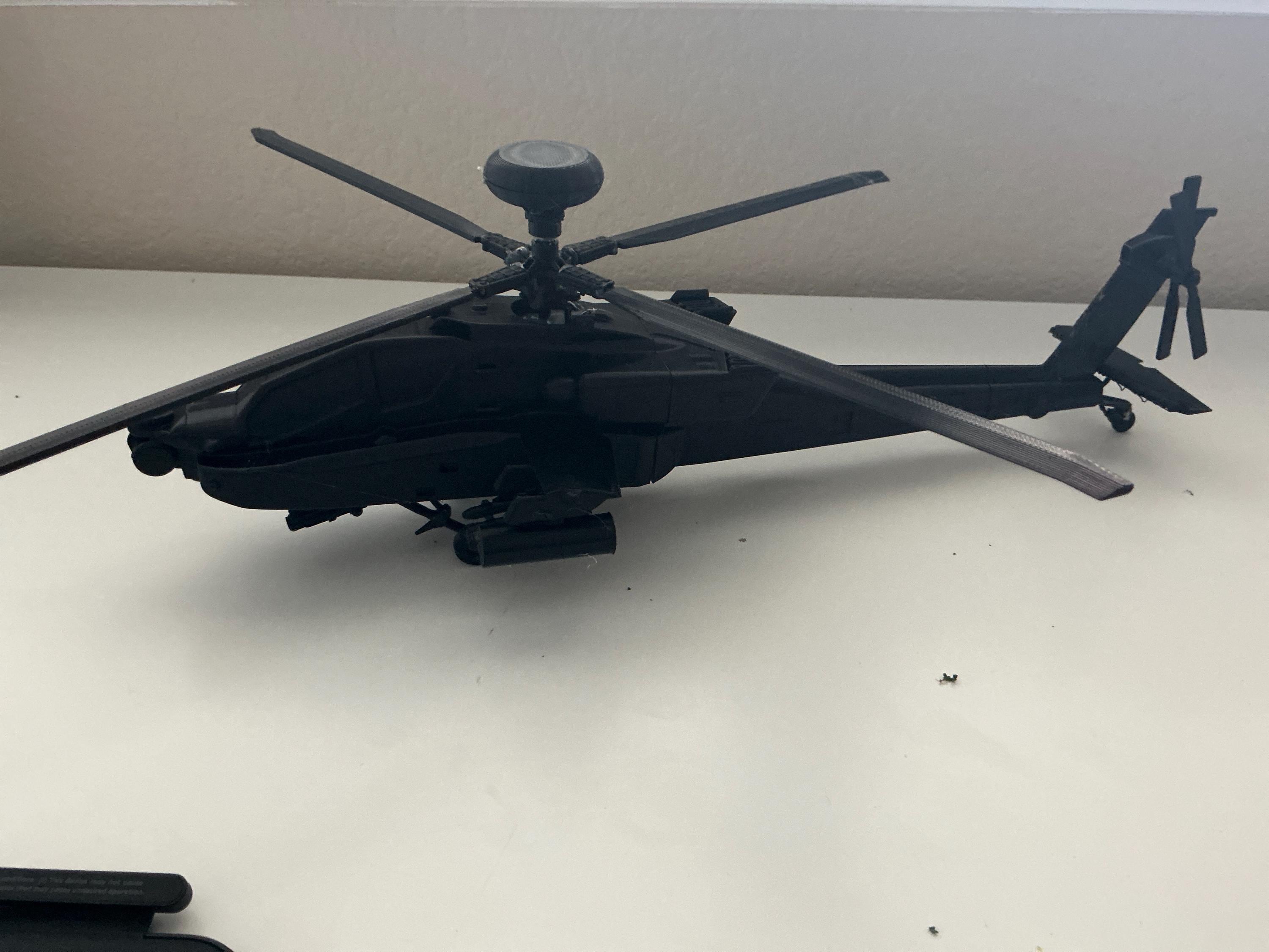 Realistic Apache Helicopter Toy - Kid's Army Vehicle