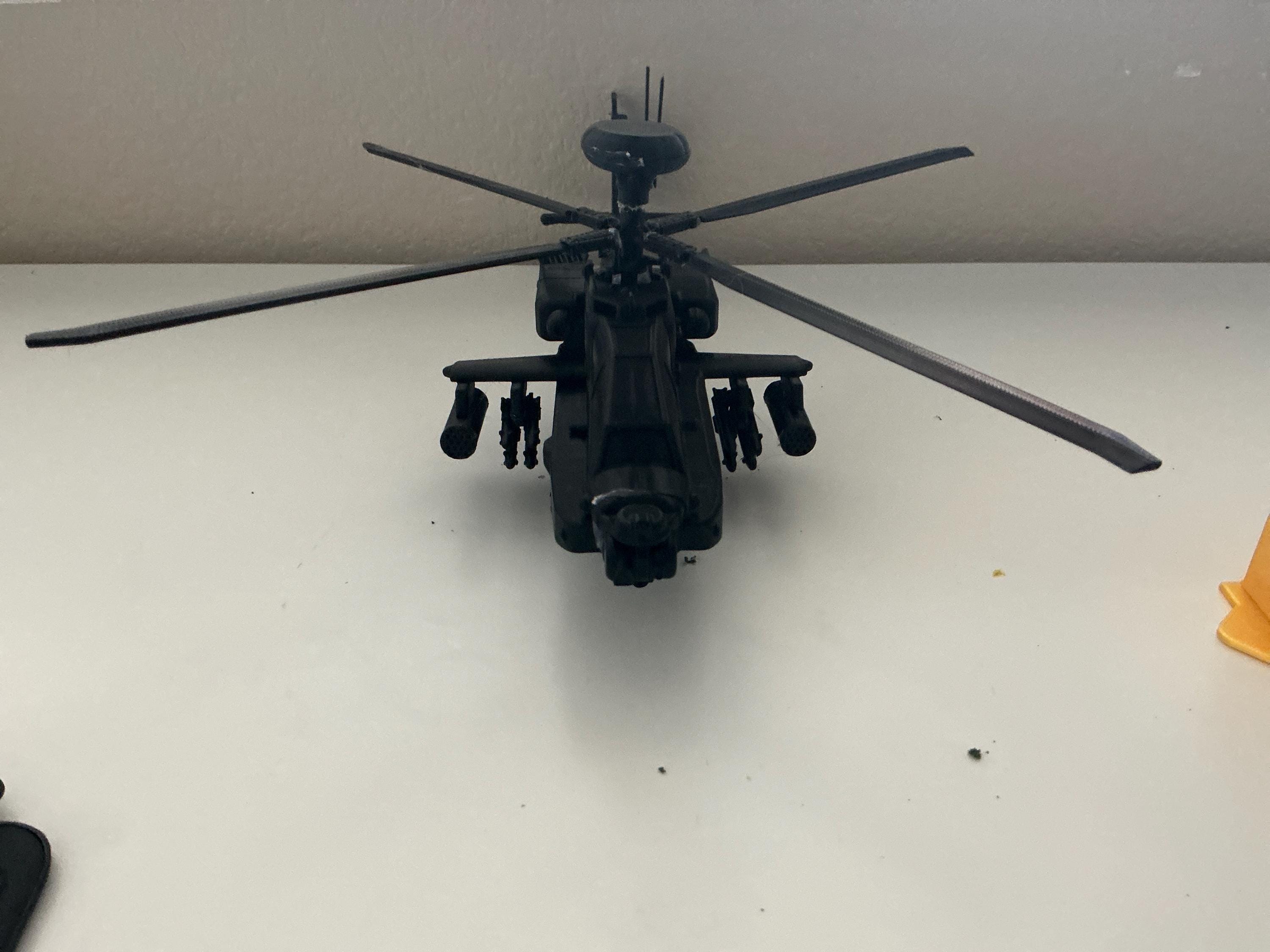 Realistic Apache Helicopter Toy - Kid's Army Vehicle