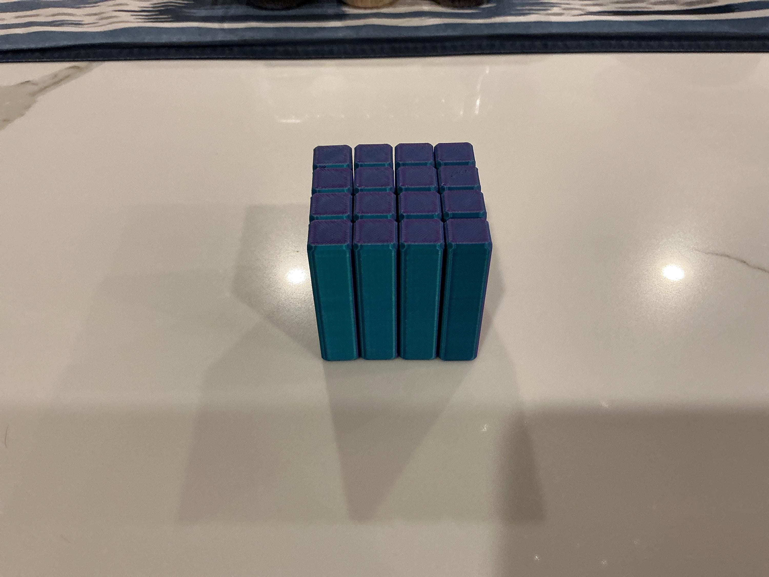 Cube fidget Toy: Blue & Purple Tactile Stress Relief