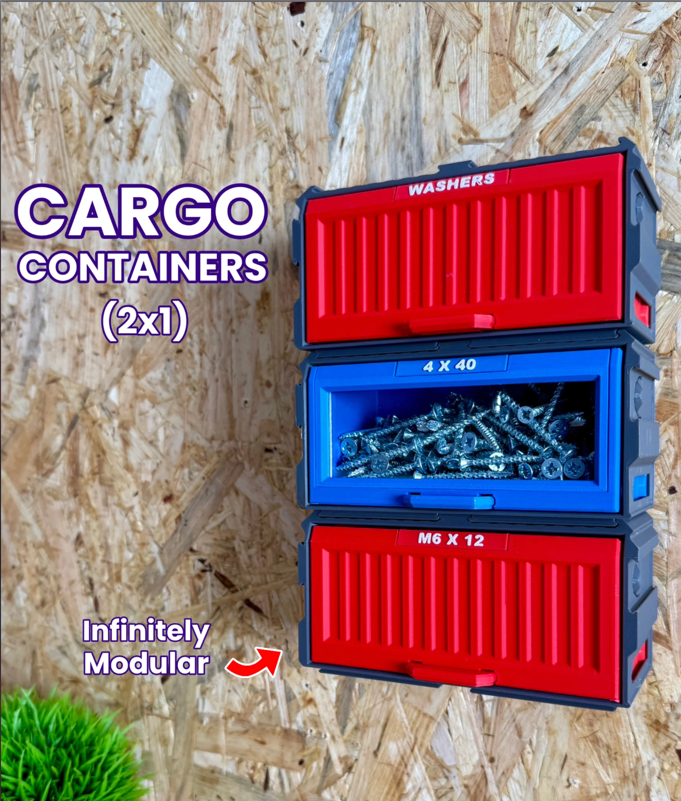 Cargo Containers - 2x1 (Medium Modular Storage)
