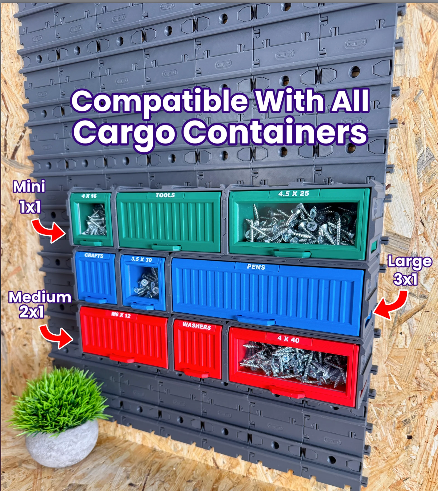 Cargo Containers - 2x1 (Medium Modular Storage)
