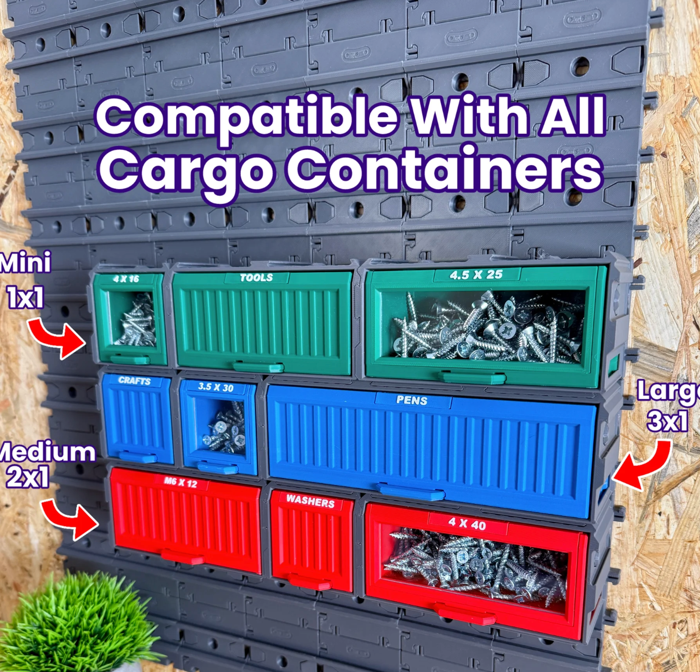 Cargo Containers - 1x1 (Mini Modular Storage)