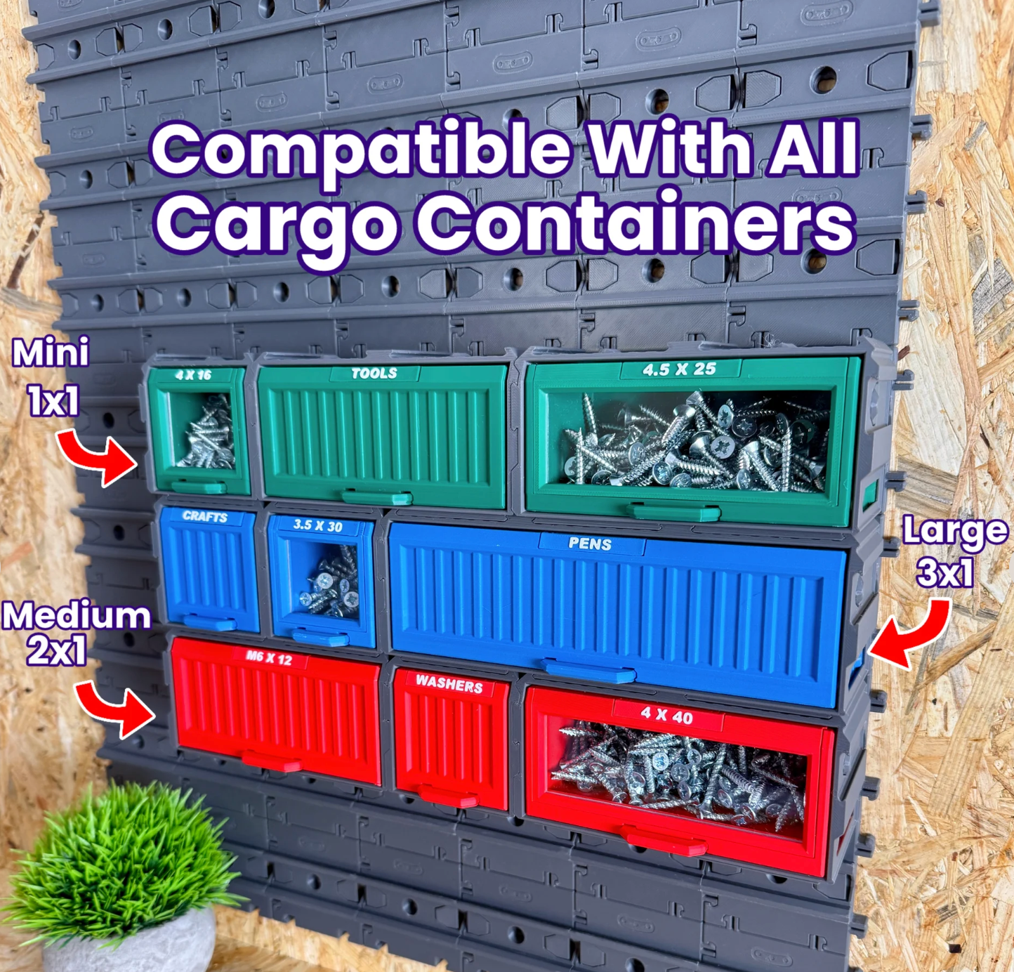 Cargo Containers - 3x1 (Large Modular Storage)