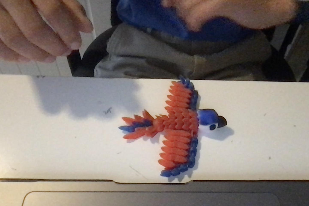 Flexi Articulated Parrot Fidget Toy