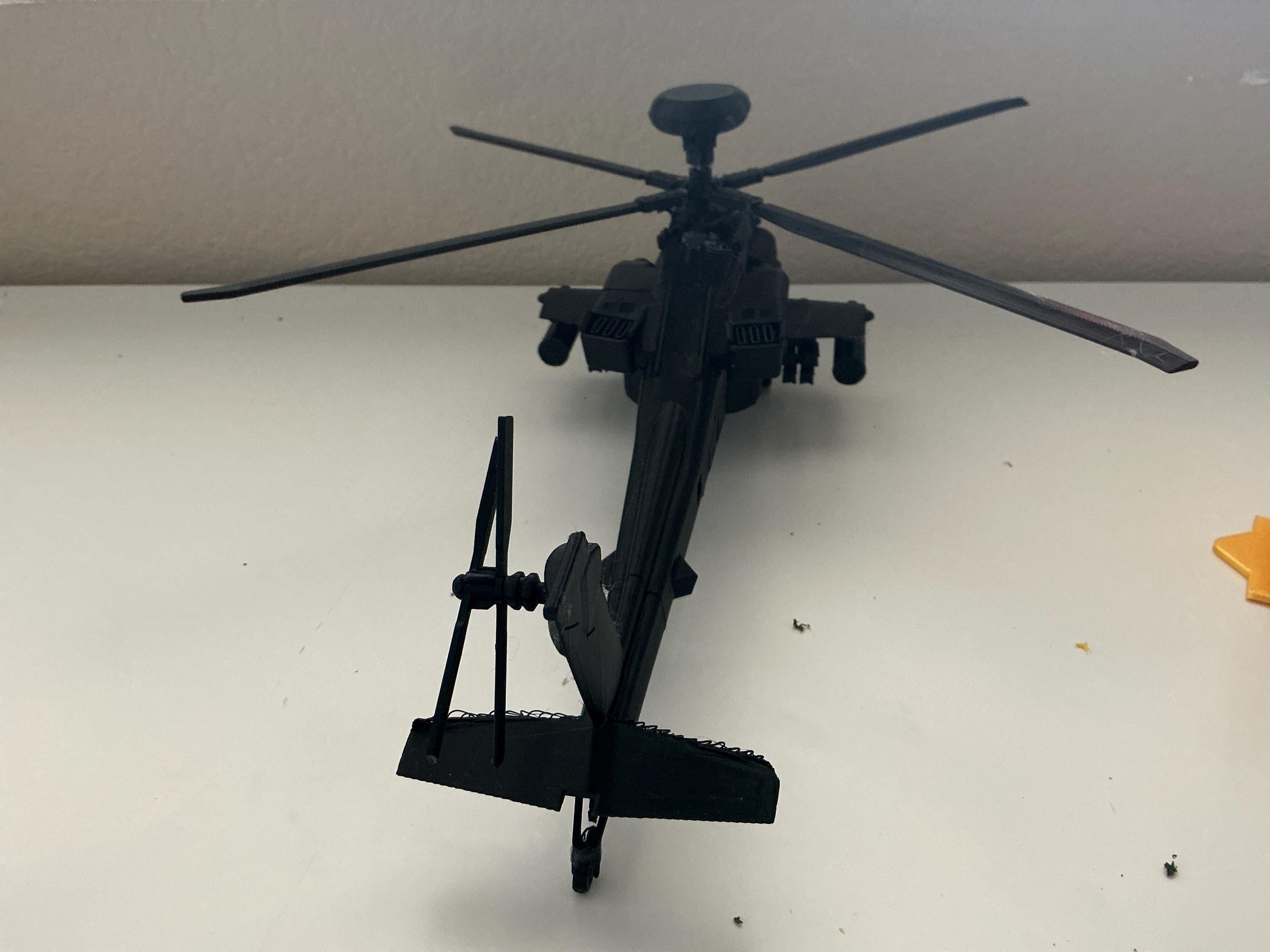 Realistic Apache Helicopter Toy - Kid's Army Vehicle