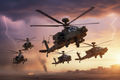 make these photos came to life with real apache helicopters